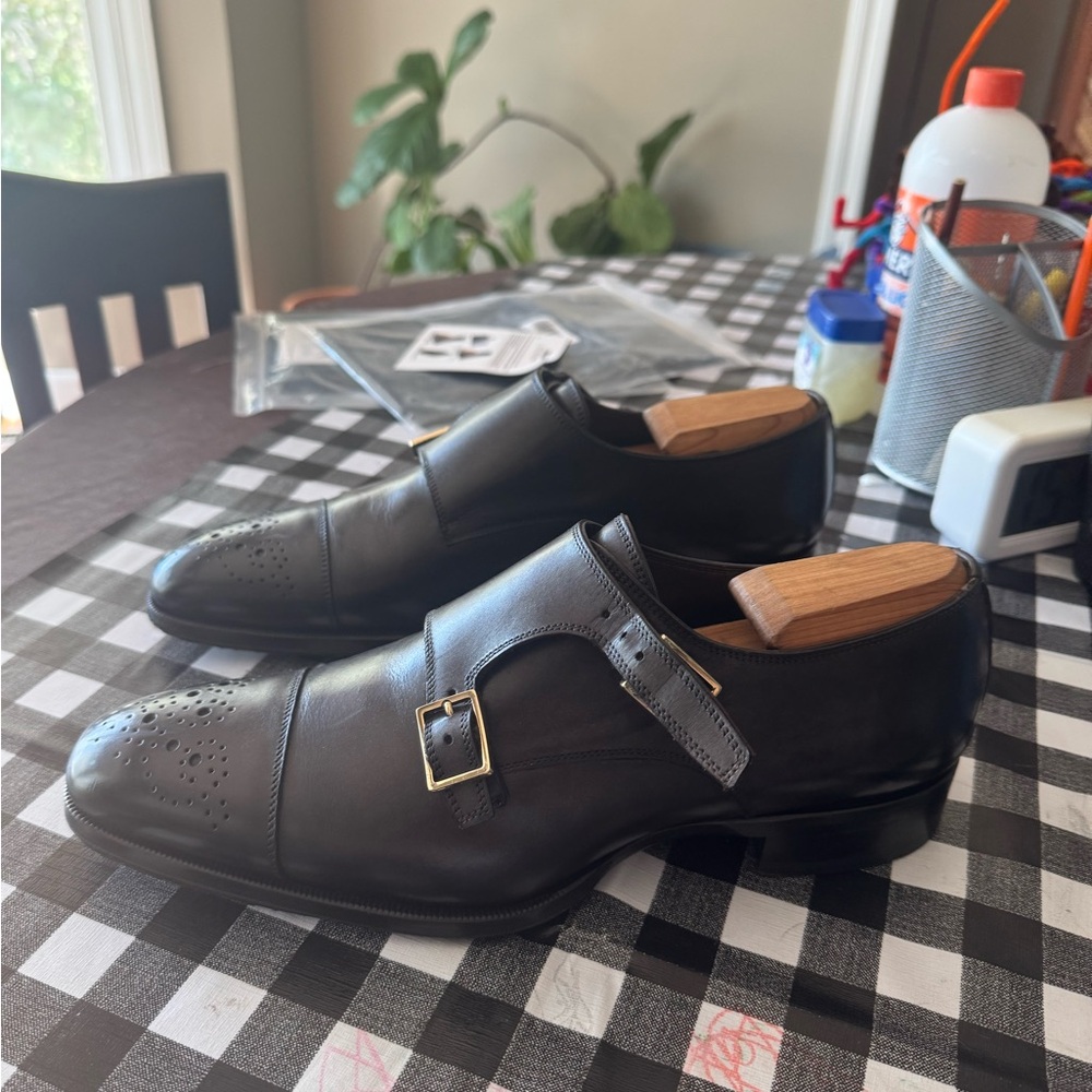 Tom Ford- Men's Black Monk Strap Dress Shoes EU 10/US 11–$425